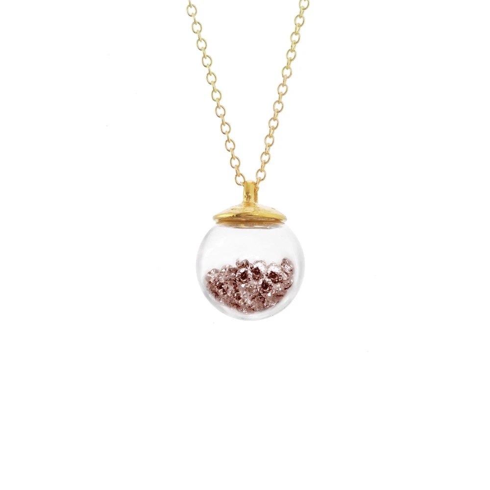 Catherine Weitzman small globe necklace brown